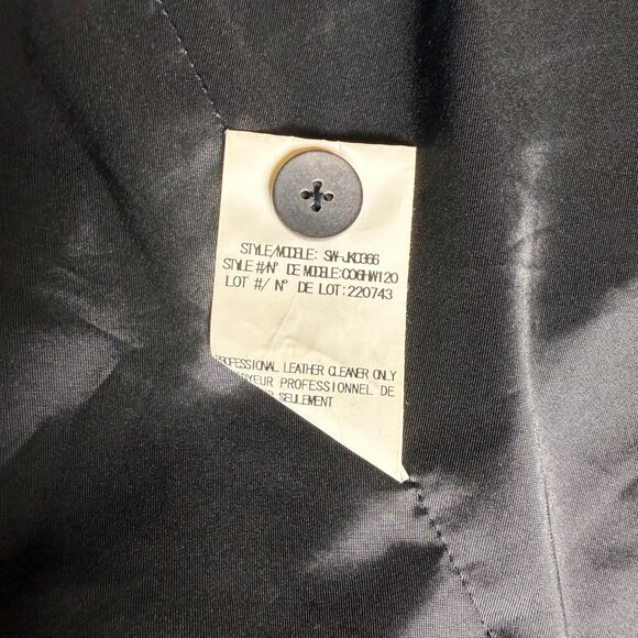 Helmut Lang | Size 6 | Wool Blazer with Leather Detail and Tapered Sleeves - Picture 10 of 12